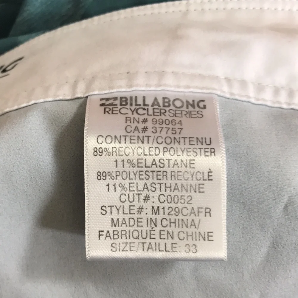 Billabong swim trunks shorts Platinum X Men’s size 33